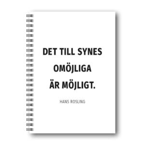 Skrivbok Citat Hans Rosling