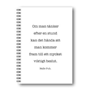 Skrivbok Citat Nalle Puh