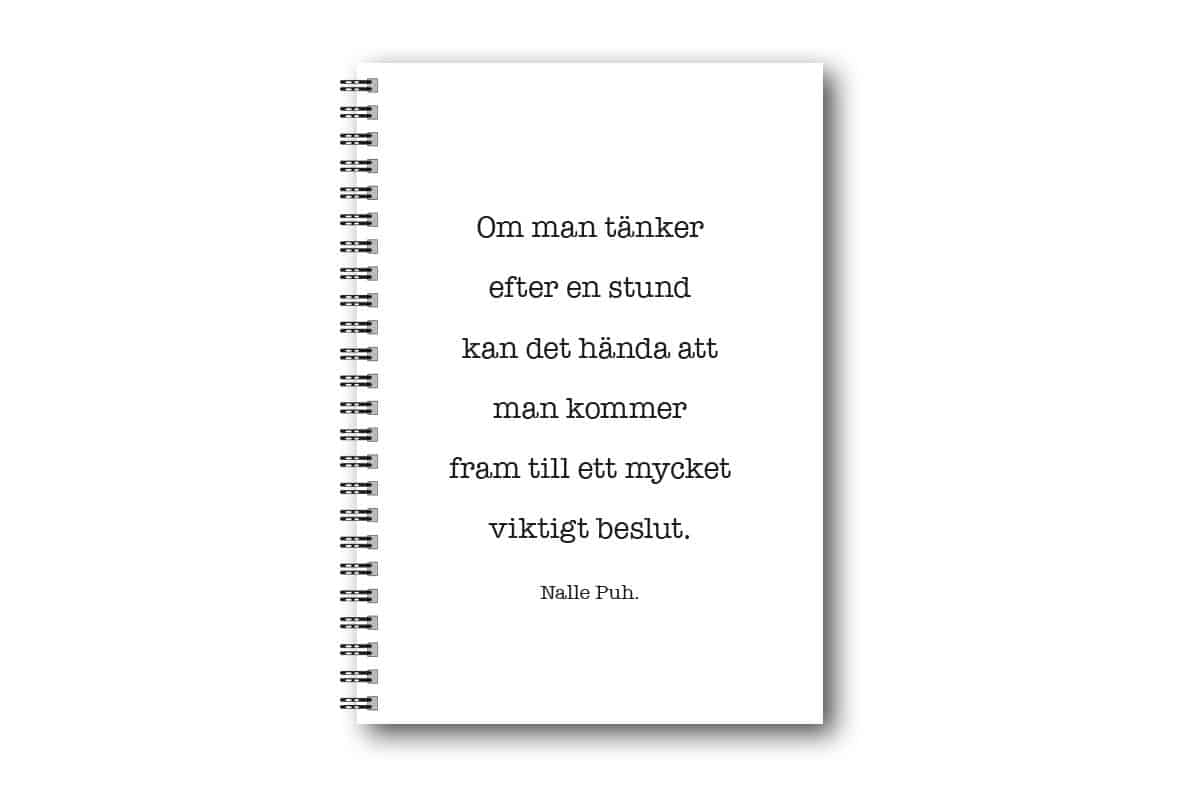 Skrivbok Citat Nalle Puh Skrivbok Citat Nalle Puh