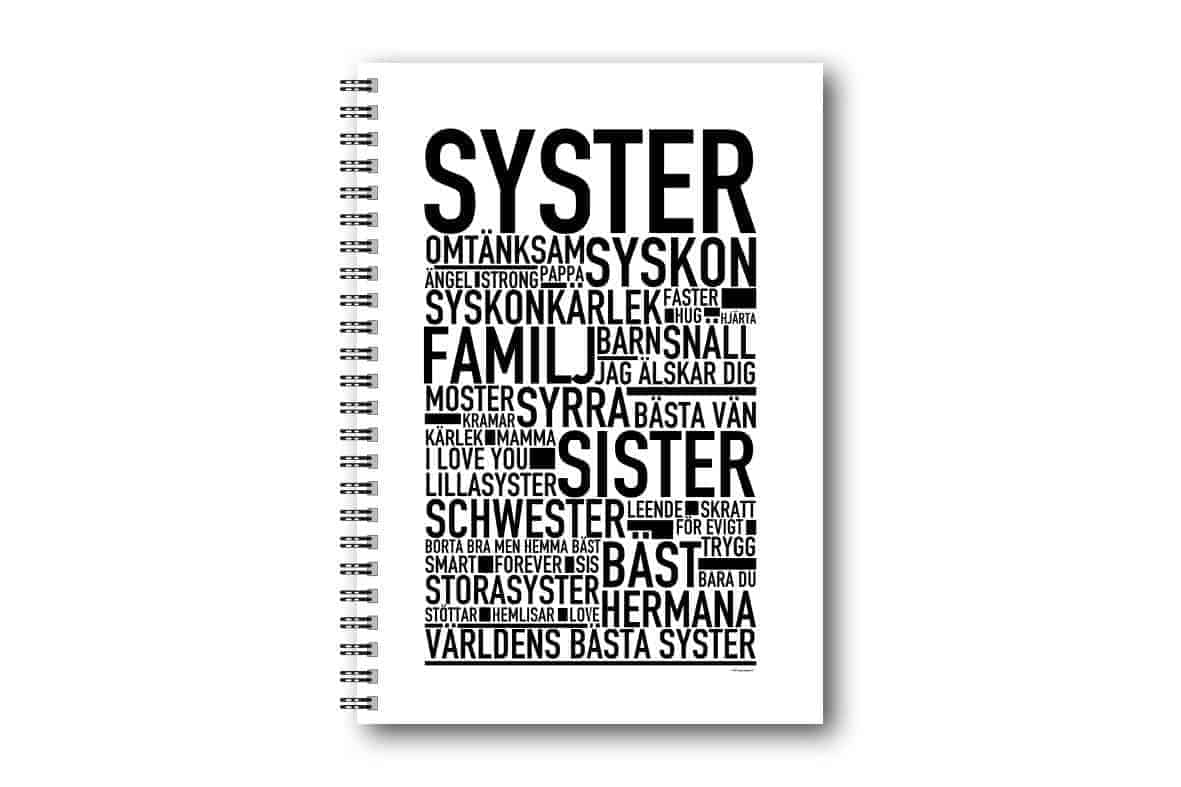 Skrivbok Syster