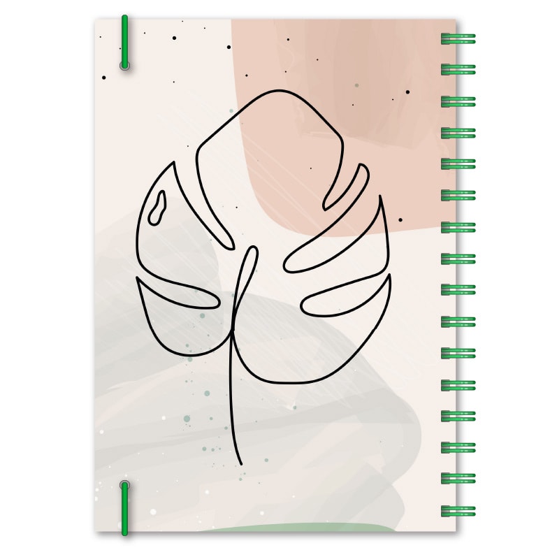 Personlig almanacka Arty leaf baksida