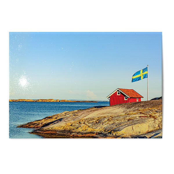 Vykort Röda stugor 2