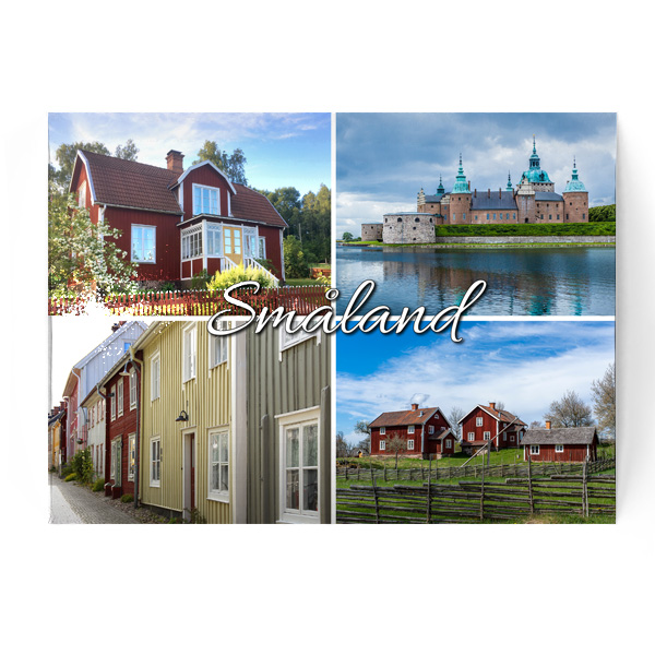 Vykort Småland Kollage Vykort Småland Kollage