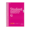Kollegieblock A4 Student linjerat Rosa
