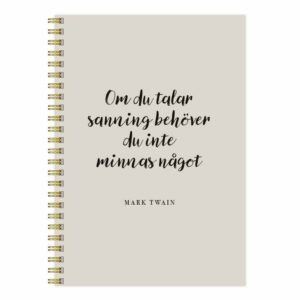Anteckningsbok A5 Citat Mark Twain framsida