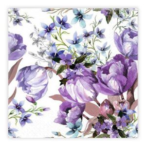 MATSERVETTER 20P LILA BLOMSTER