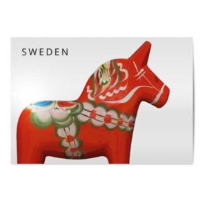 Vykort Dalahäst Sweden