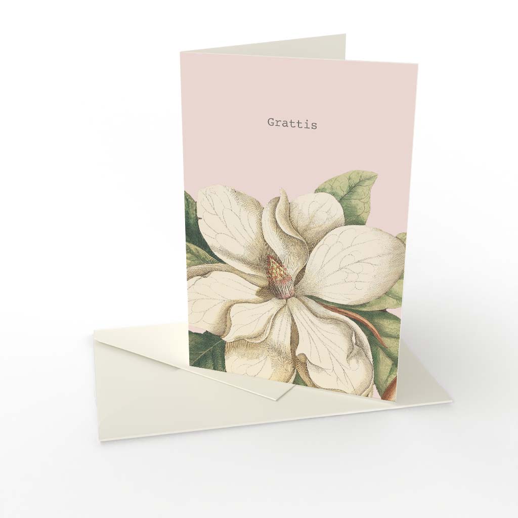 Kort vikt Vintage Magnolia rosa