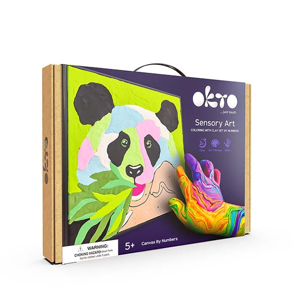 Pyssel barn Måla med lera Panda Pyssel barn Måla med lera Panda