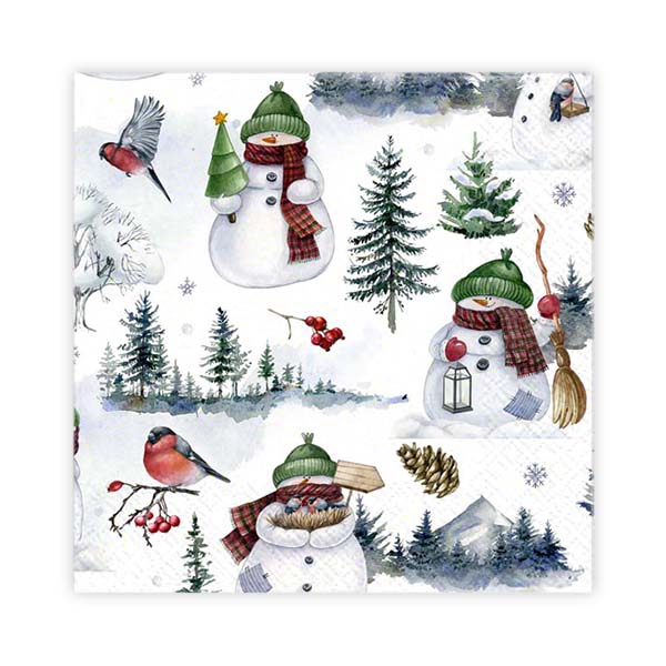 Kaffeservett 20p Snögubbeland