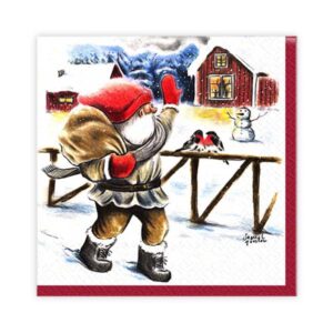 Kaffeservett 20p Tomte på gård