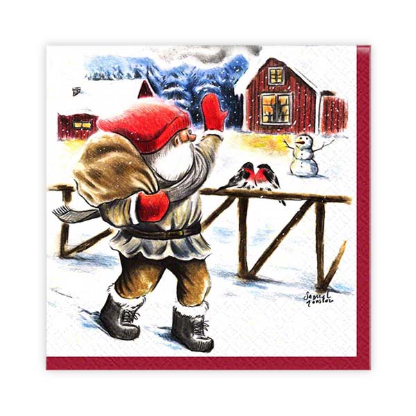Kaffeservett 20p Tomte på gård Kaffeservett 20p Tomte på gård