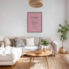 Personlig Födelsetavla Plain Text Rosa Vägg