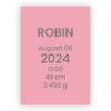 Personlig Födelsetavla Plain Text Rosa