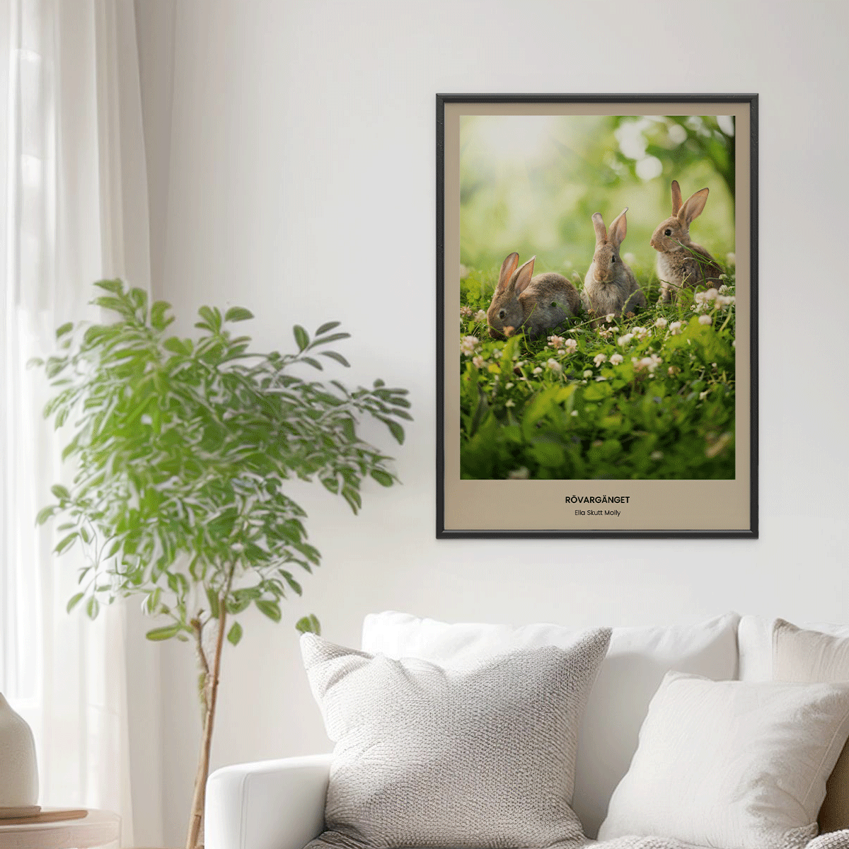 Fotoposter Kanin 3 Vägg 2