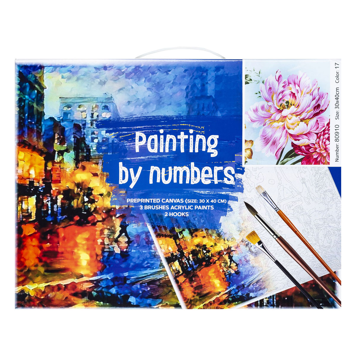 Paint by numbers Rosa blomma 30x40