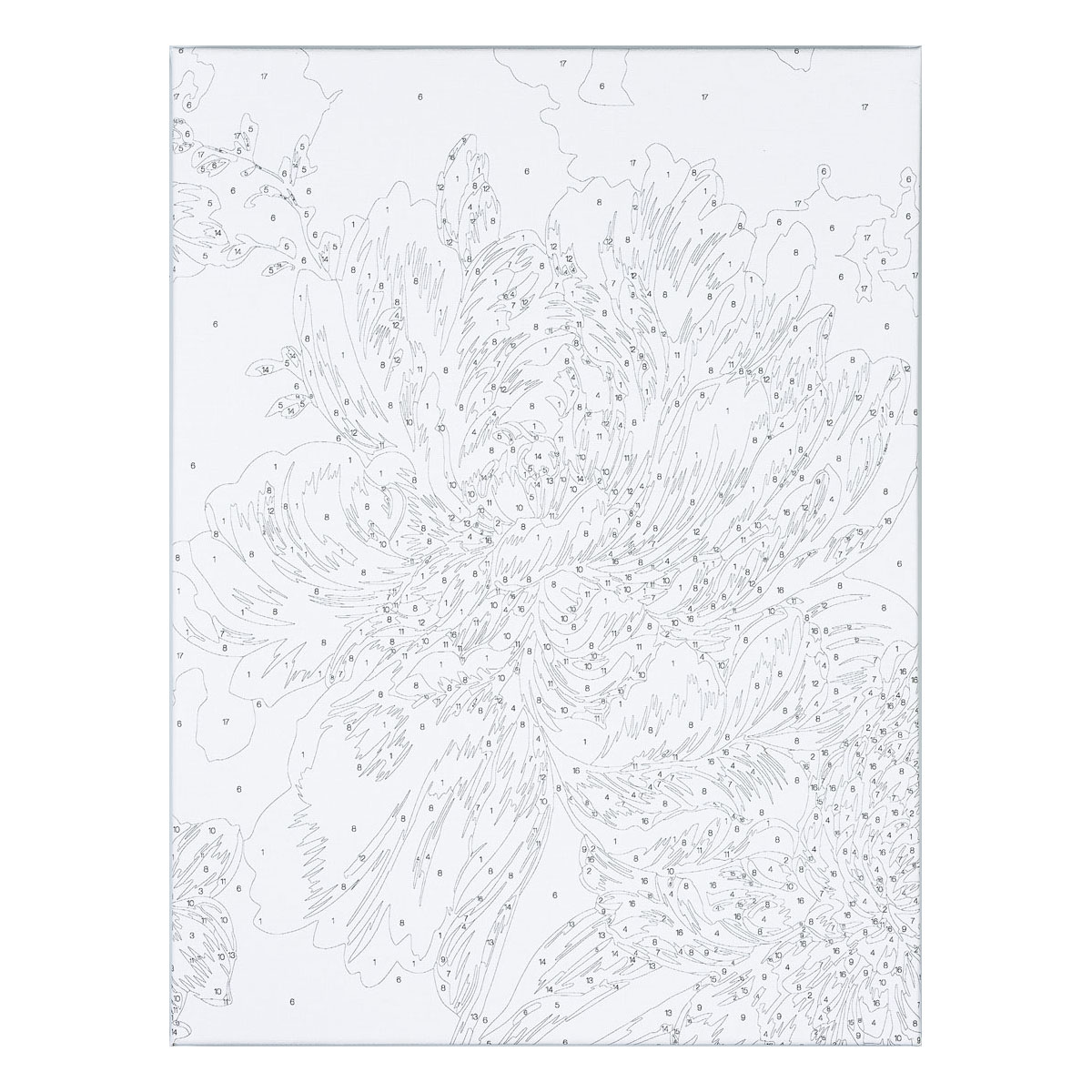Paint by numbers Rosa blomma 30x40 3