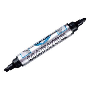 Permanent marker dual tip svart