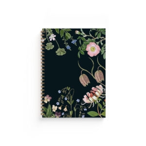 Anteckningsbok A5 Wildflower Svart
