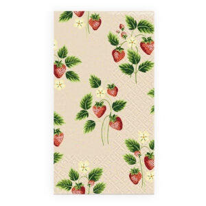 Bufféservetter 16p Jordgubbe beige