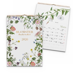 Väggkalender Blomster A4 2026