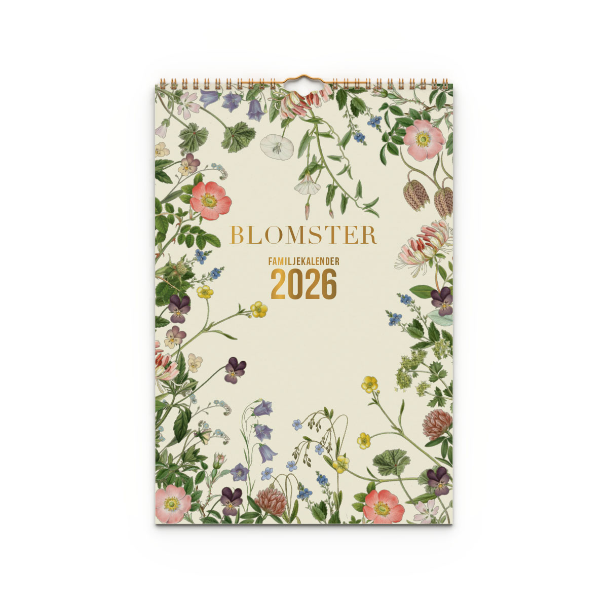 Familjekalender Blomster 2026 omslag Familjekalender Blomster 2026 omslag