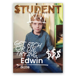 Studentplakat Get Rich Vit produkt