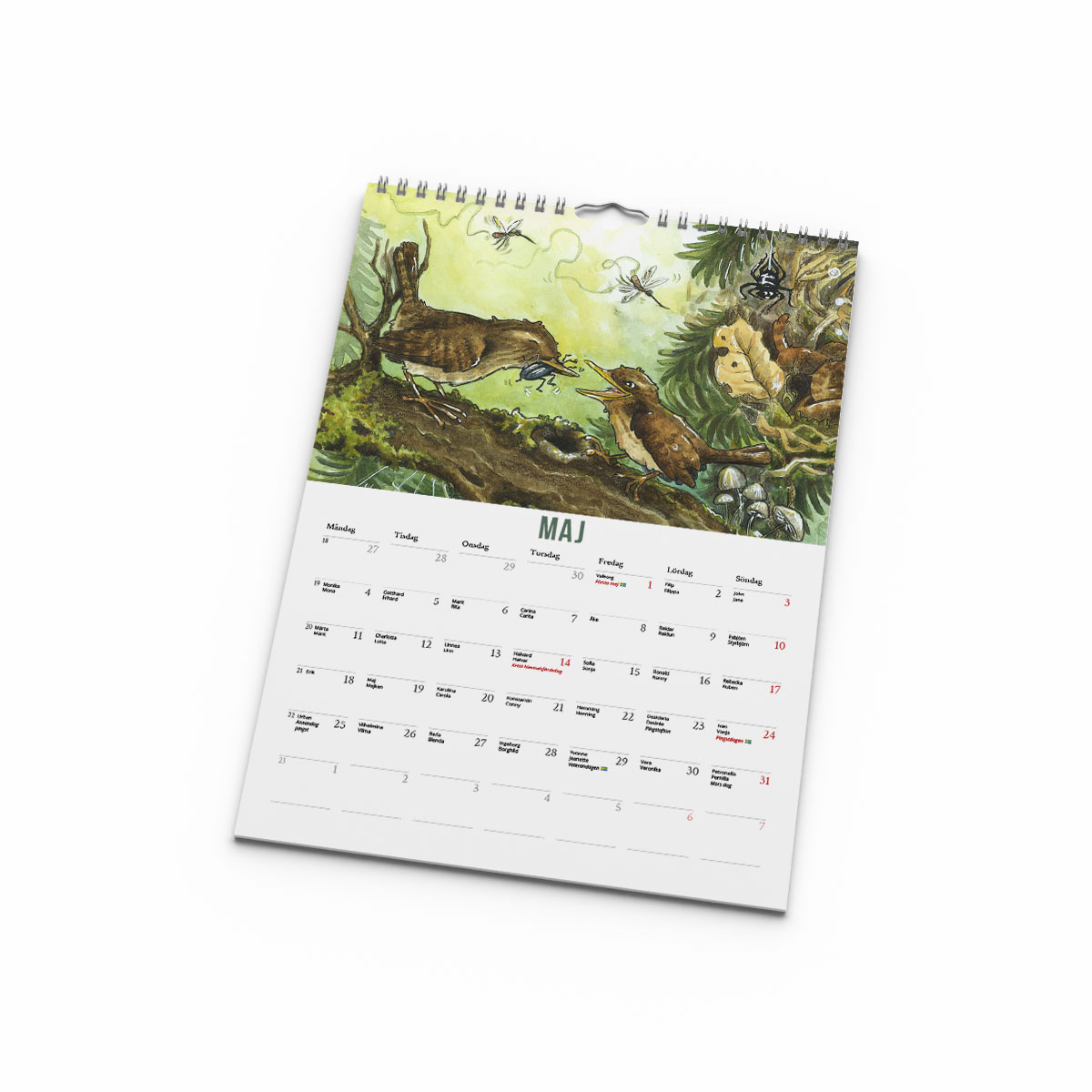 Väggkalender Maria Fidler 2026 kalenderblad