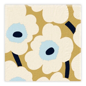 Matservetter 20p Marimekko Unikko beige blå 314004