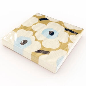 Matservetter 20p Marimekko Unikko beige blå 314004 förpackning