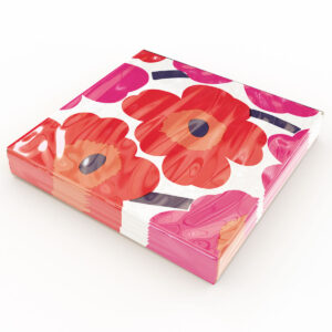 Matservetter 20p Marimekko Unikko röd 314001 förpackning