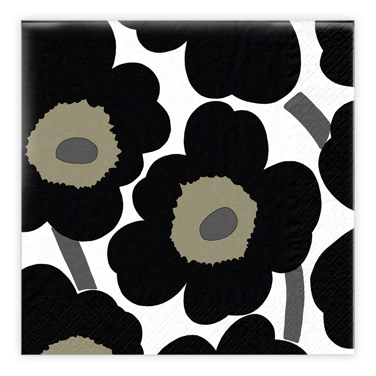 Matservetter 20p Marimekko Unikko svartvit 314002 Matservetter 20p Marimekko Unikko svartvit 314002