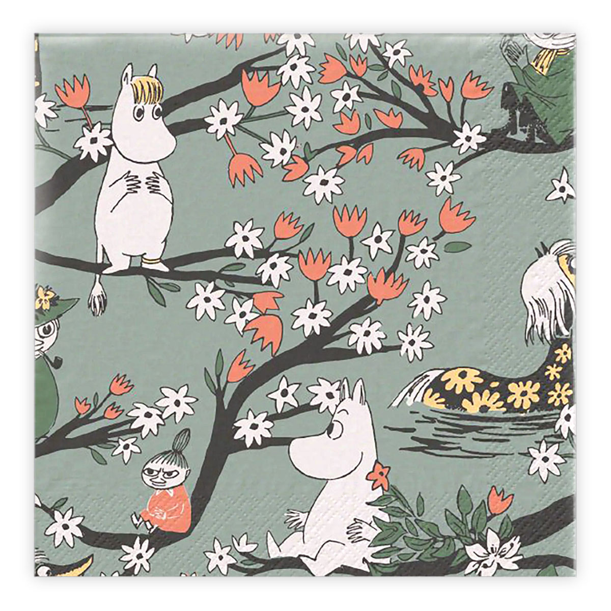 Matservetter 20p Moomin Förälskad grön 030335 Matservetter 20p Moomin Förälskad grön 030335