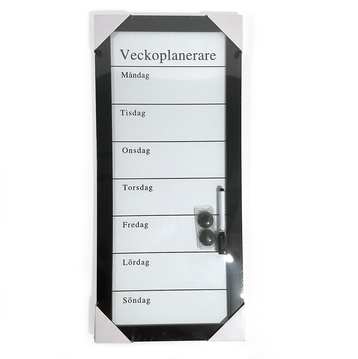 Veckoplanerare Whiteboard svart 2