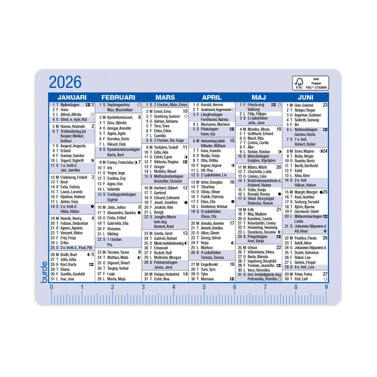 Kalenderkort 2026 Kalenderkort 2026