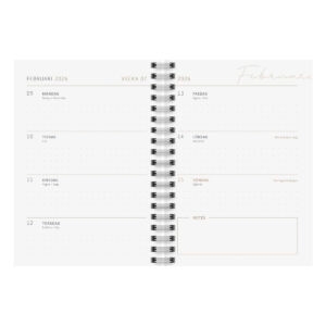 Almanacka A6 Black Marble 2026 uppslag
