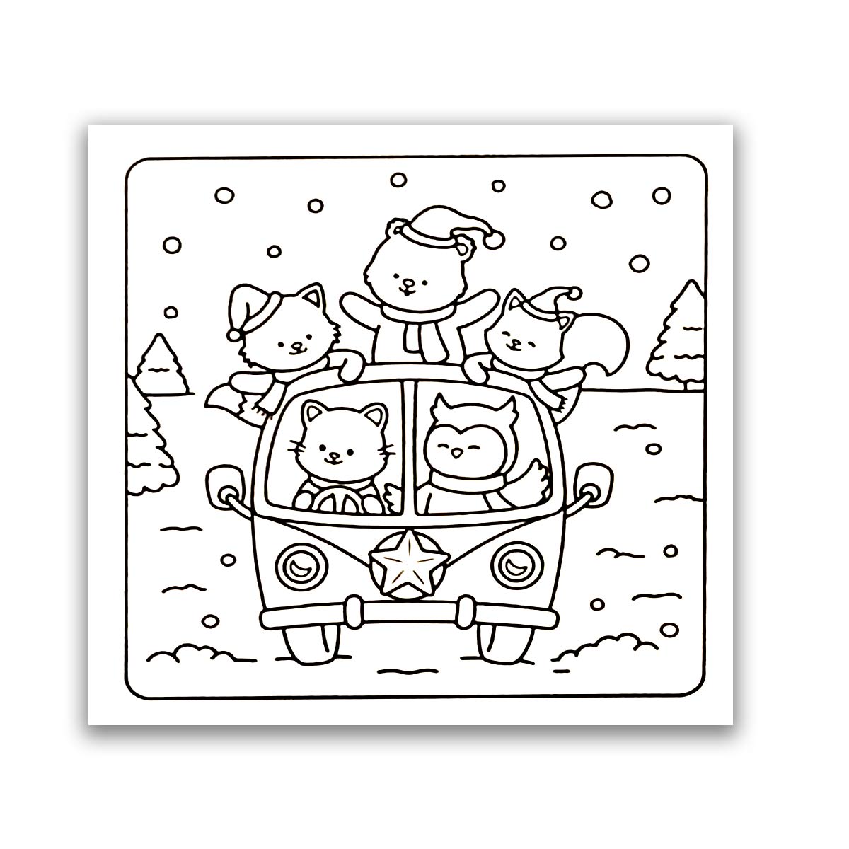 Cozy Målarbok Comfy Christmas