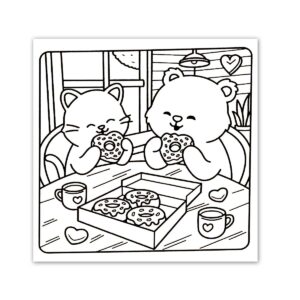 Cozy Målarbok Cozy Hearts innehåll