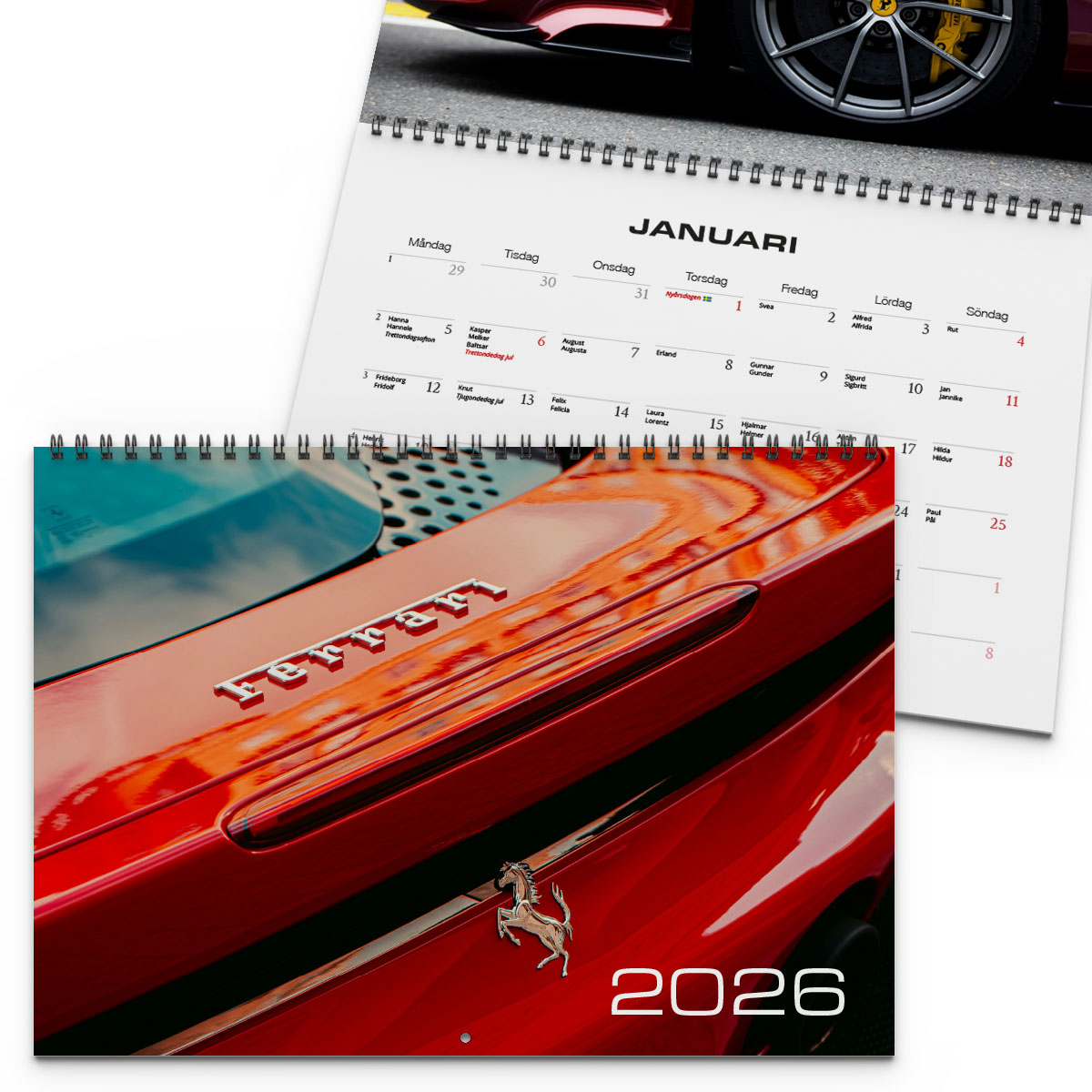 Väggkalender Ferrari 2026 2