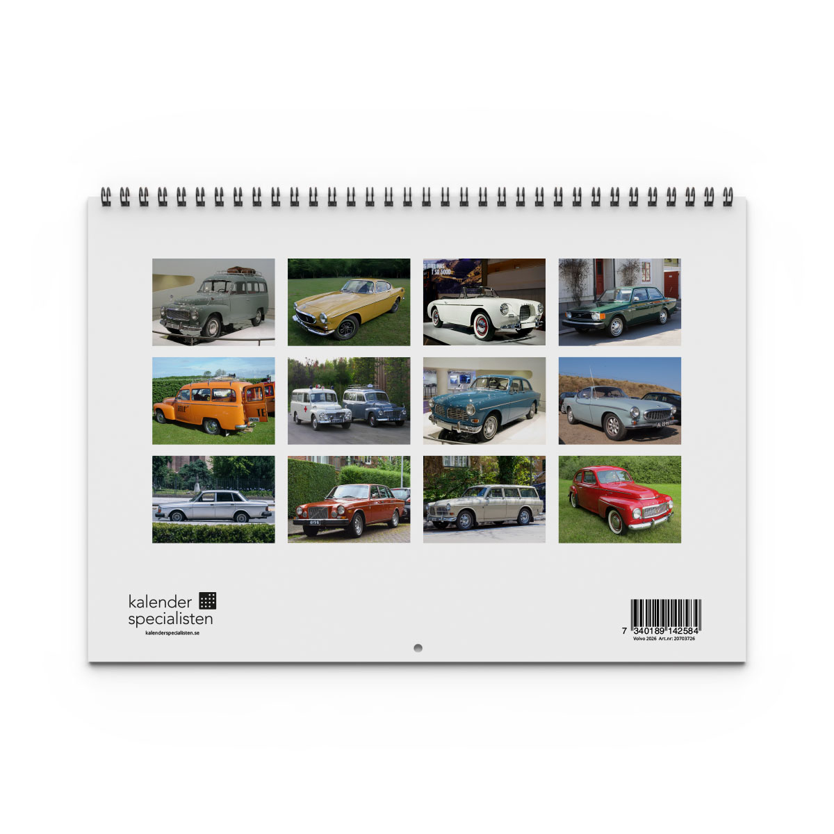Väggkalender Volvo 2026 baksida
