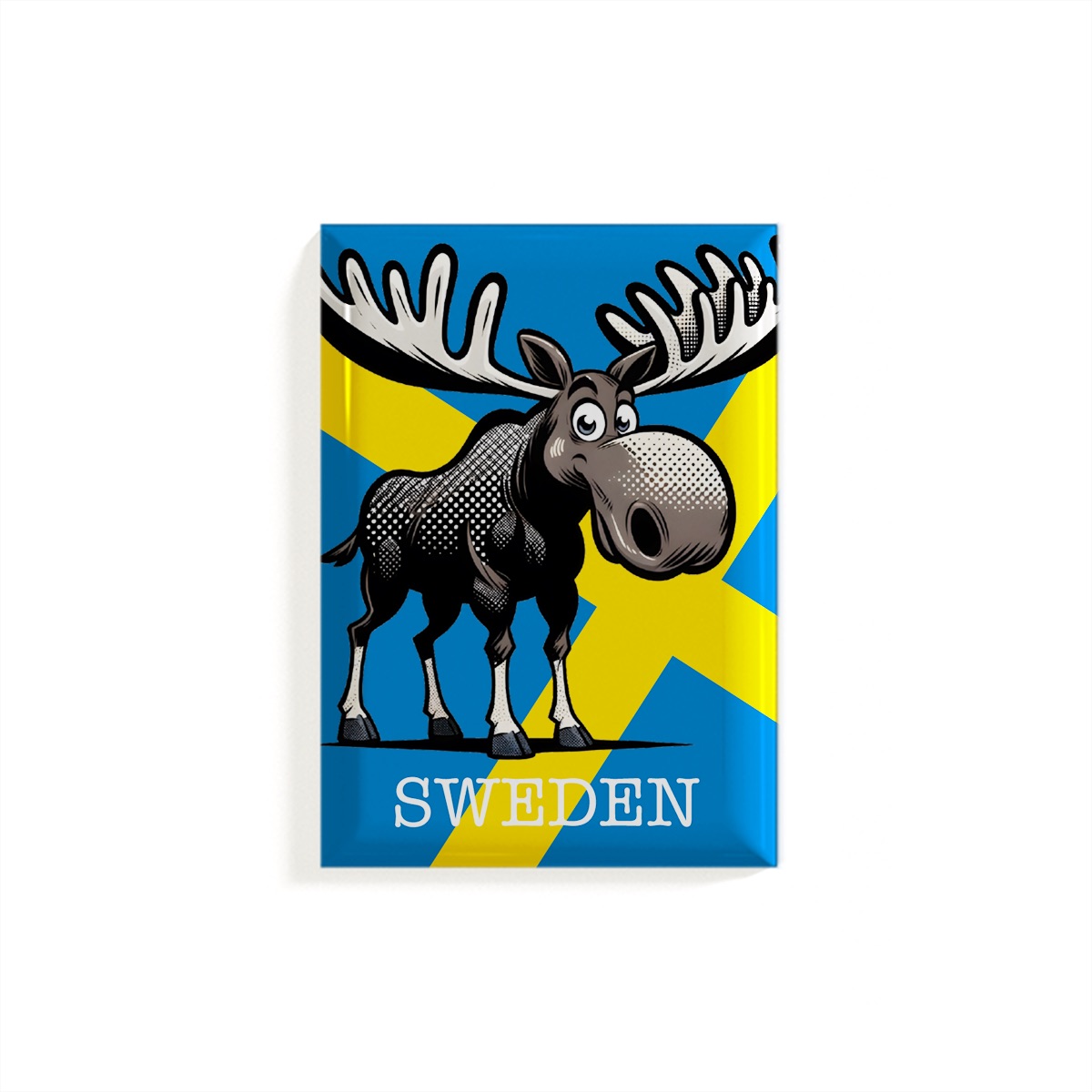 Magnet Älg Flagga Sweden Magnet Älg Flagga Sweden