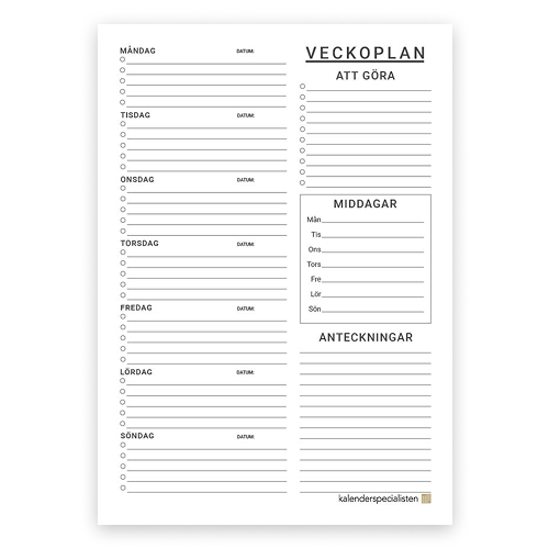 Gratis Veckoplan Grå Förhandsvisning av nedladdningsbart dokument